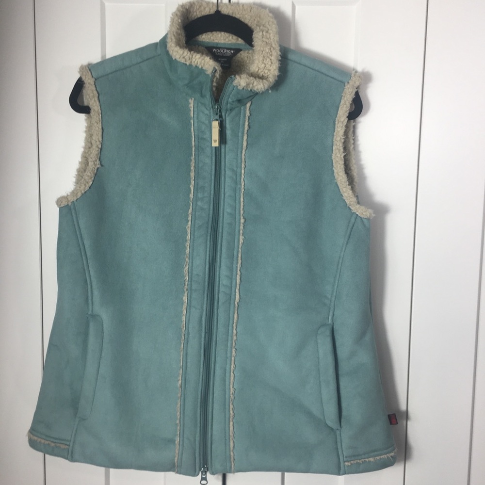 Woolrich Sherpa lined Vest in Winter Turquoise XL